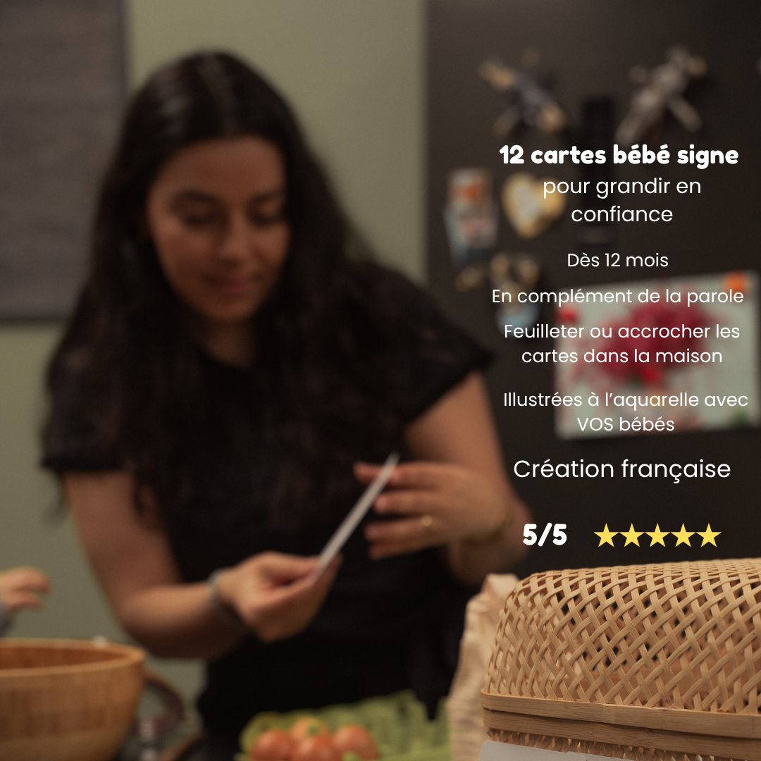 cartes signer avec bébé je grandis