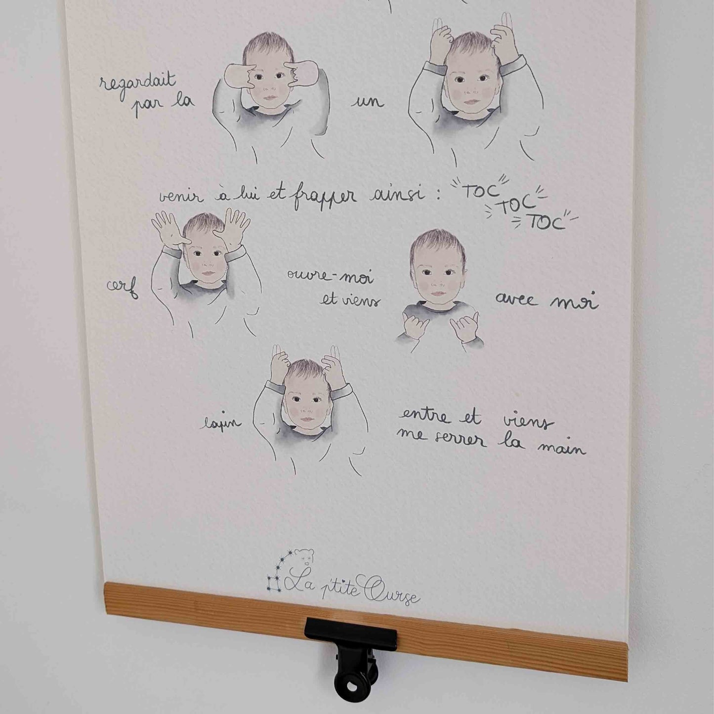 Affiche Comptine Signée Illustrée - Le grand cerf