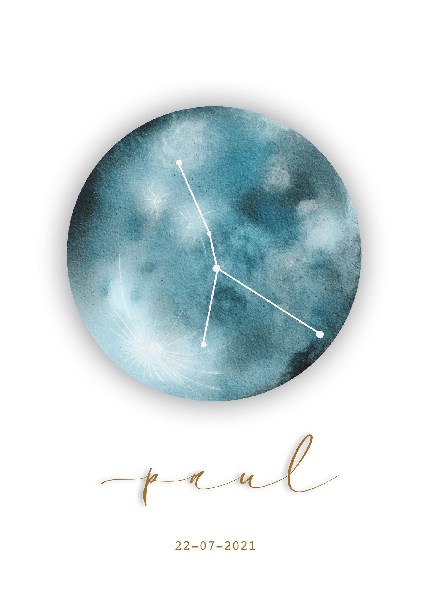 Les lunes astro La p'tite Ourse sont créées à partir d'une aquarelle numérique.