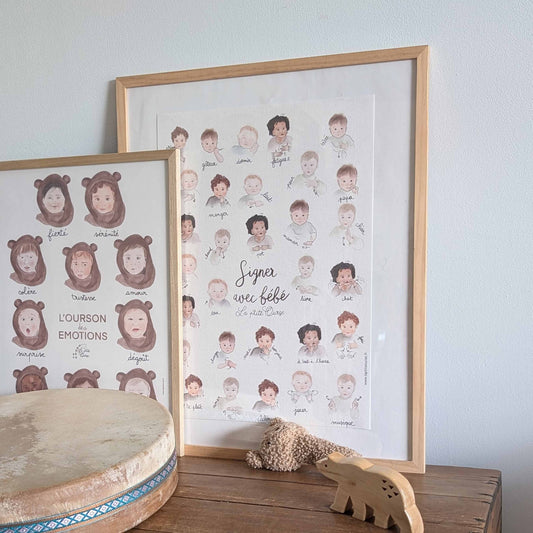 affiche bébé signe