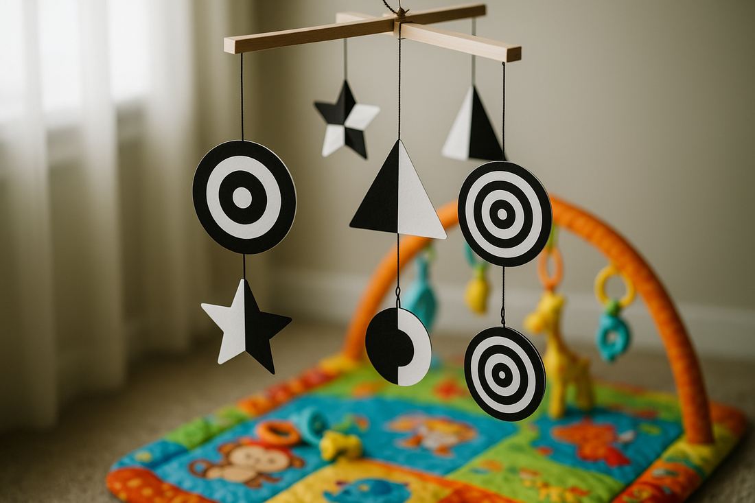 mobile contrasté pour bébé