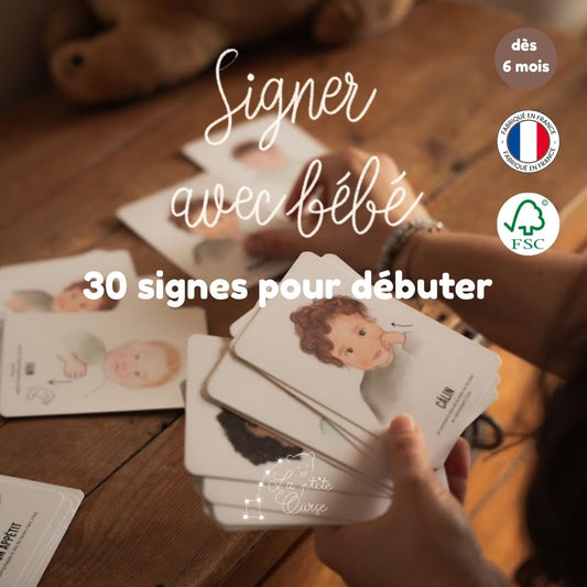 Signer avec bébé cartes bébé signe la p'tite ourse pour apprendre