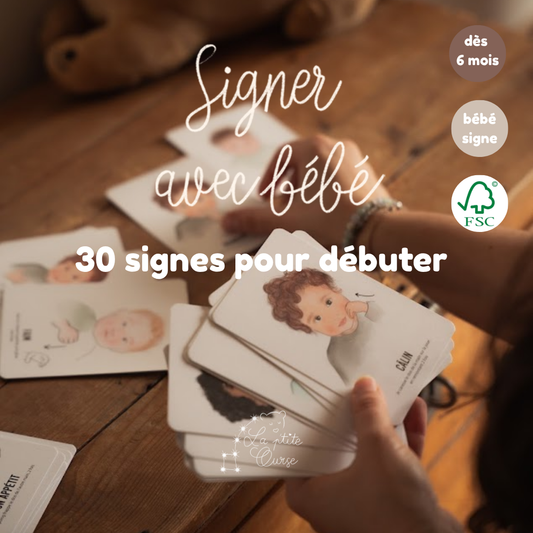 Signer avec bébé cartes bébé signe la p'tite ourse pour apprendre