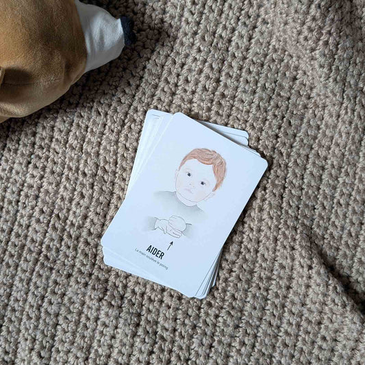 carte bébé signe aider
