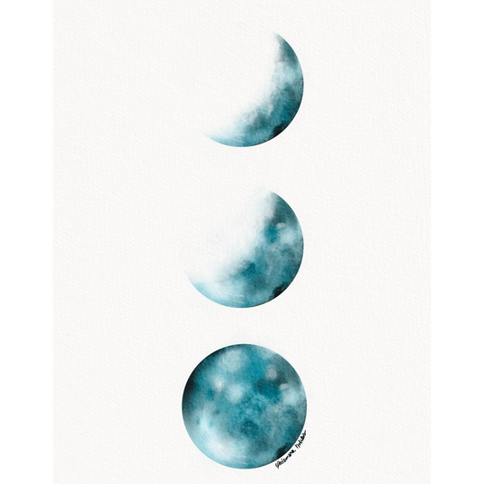 Affiche 3 phases de lune